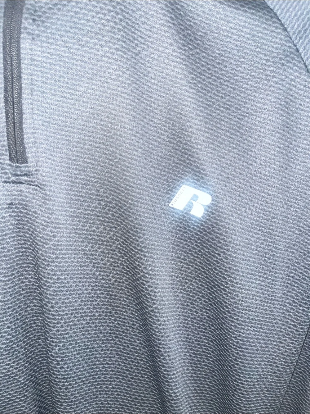 Men's Russell Athletic Gray Performance Half-Zip Hoodie Size 3XL